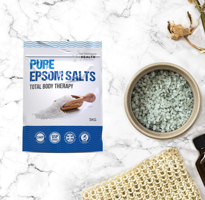 Epsom Bath Salts - 100% Pure Epsom Salts, Our Magnesium Sulphate Are Premium for Men and Women, and Bath Salts for Muscle Soak - Epsom Salts 5Kg