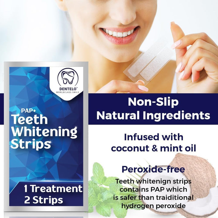 Professional Teeth Whitening Strips,28 Non-Sensitive, Safe for Enamel, anti Slip, Dentist Formulated Teeth Whitener Strips, Adavance Pap Whitening Stripes