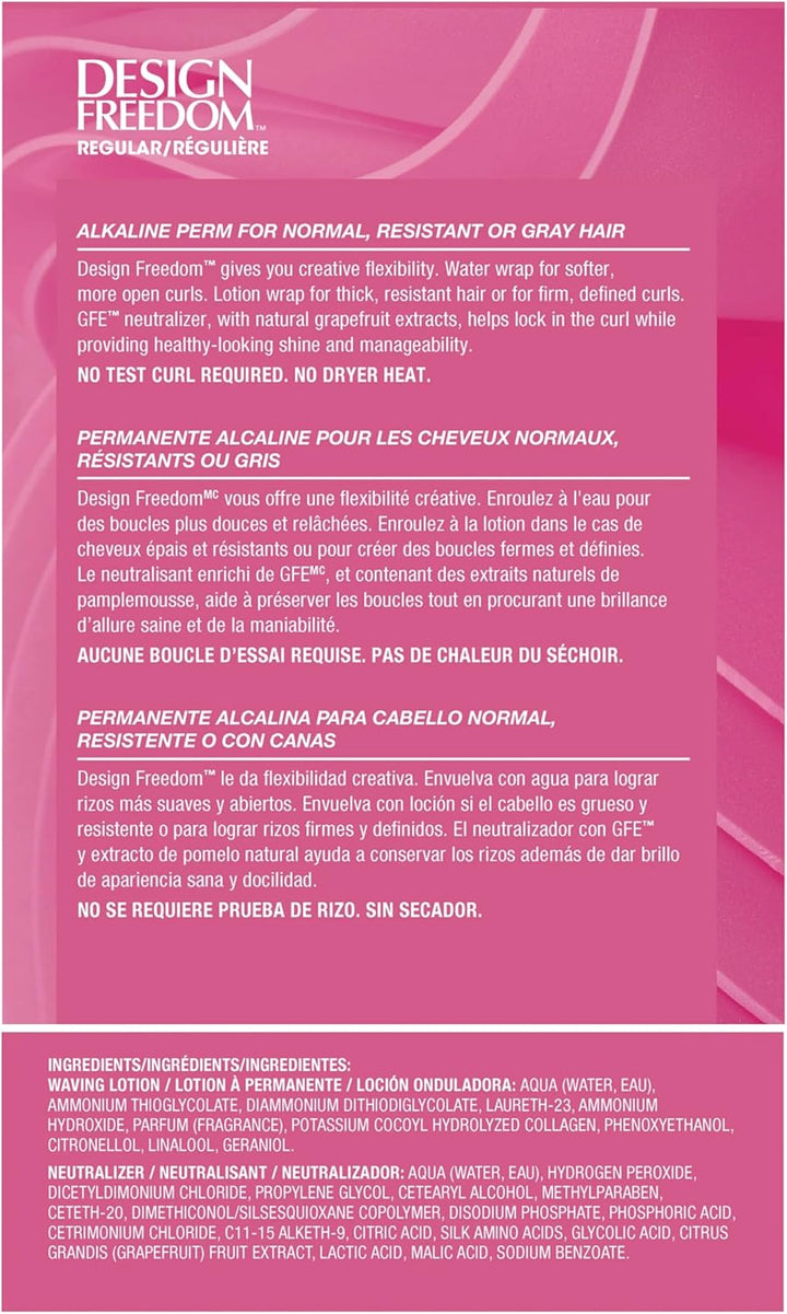 Design Freedom Regular Alkaline Perm for Unisex 1 Application Treatment