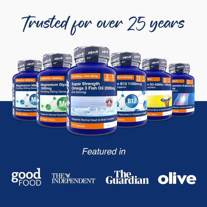 Omega 3 Fish Oil 2000Mg, EPA 660Mg DHA 440Mg per Daily Serving. 120 Capsules (2 Months Supply). Supports Heart, Brain Function and Eye Health. 2 Capsules per Serving