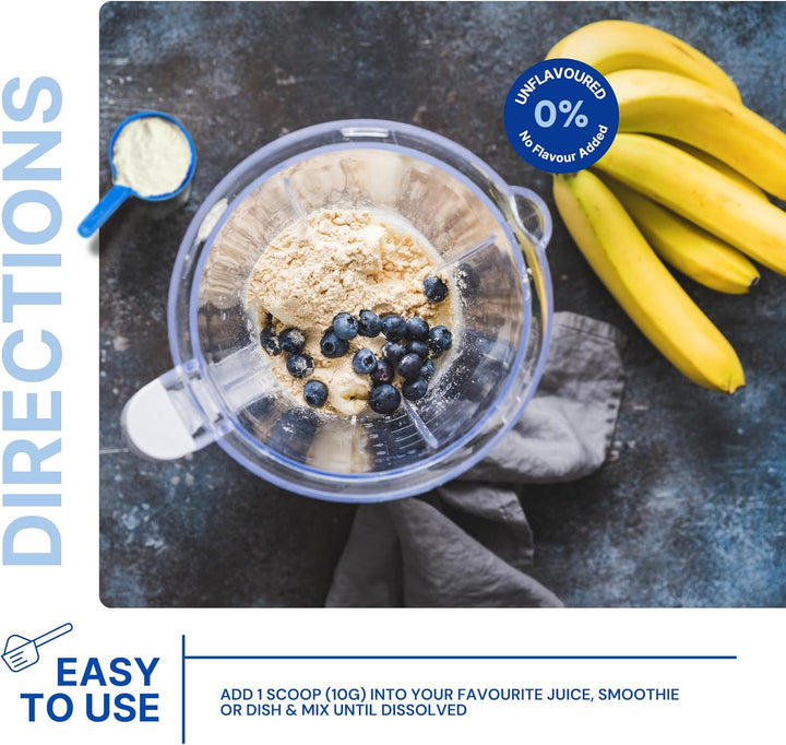 Collagen Powder 450G | Pure Hydrolysed Collagen Peptides Type I & III | 45 Servings, 10G Protein | Grass-Fed Bovine | for Women & Men | Unflavoured, Gluten Free, Keto & Paleo