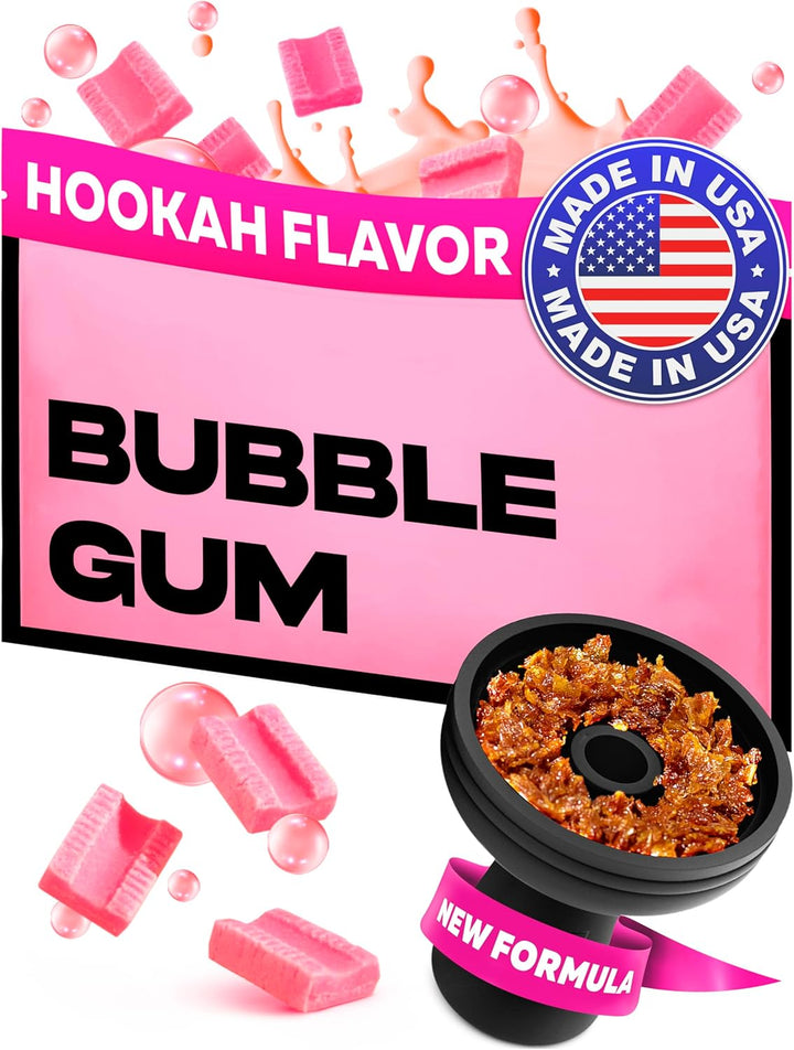 Shisha Flavour Nicotine Free Bubble Gum Shisha - 3.5 Ounce - 100 Gram Candy Gummy Flavor - Herbal Hookah Tobacco & Nicotine Free Hookah Shisha