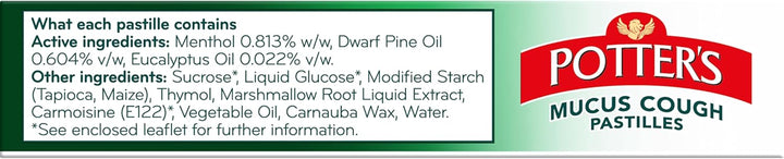 Mucus Cough Pastilles, Non-Drowsy, 20 Pastilles - Relieve the Symptoms of Catarrh, Coughs and Colds