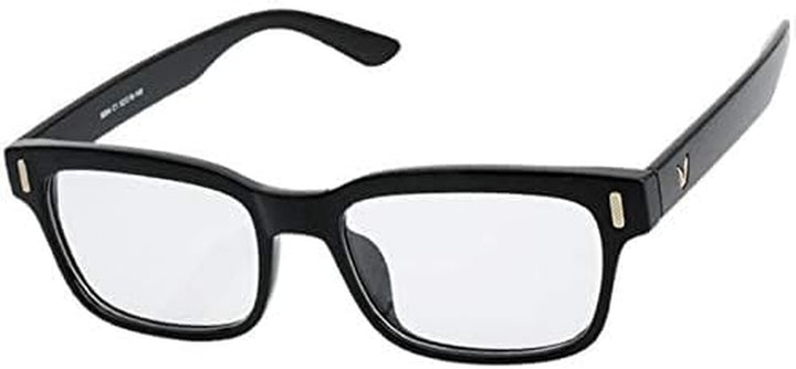 TECH-LINE-DIRECT Black Large Square Frame Glasses Retro Optical Clear Lens Eyeglasses Unisex 2019