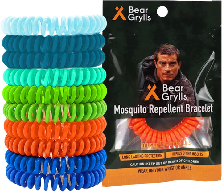 Mosquito Repellent Bracelets | Crafted for Adventure | Adjustable Leather | Deet-Free | Long-Lasting Protection | Pack of 10