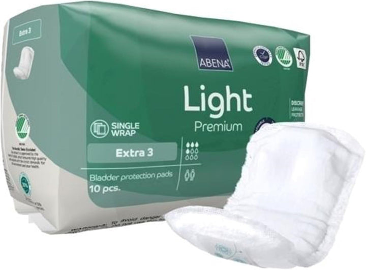Light Incontinence Pads, Eco-Labelled Women'S Pads Adults, Breathable and Comfortable with Fast Absorption and Protection, Light Maxi 4, White, 850 Ml, 30 PK