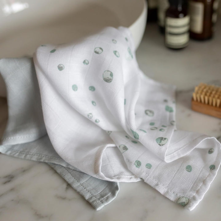 Muslin Baby Wash Cloths 6 Pack, 30 X 30 Cm, Whisper Grey,