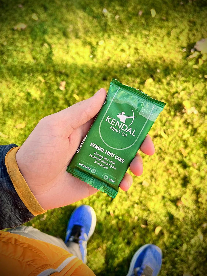 KMC Energy Bars Pocket-Sized, Original Flavour, Kendal Mint Cake Recharged, Vegan, Gluten Free with Essential Electrolytes & Vitamins35G (Original, Pack of 6)