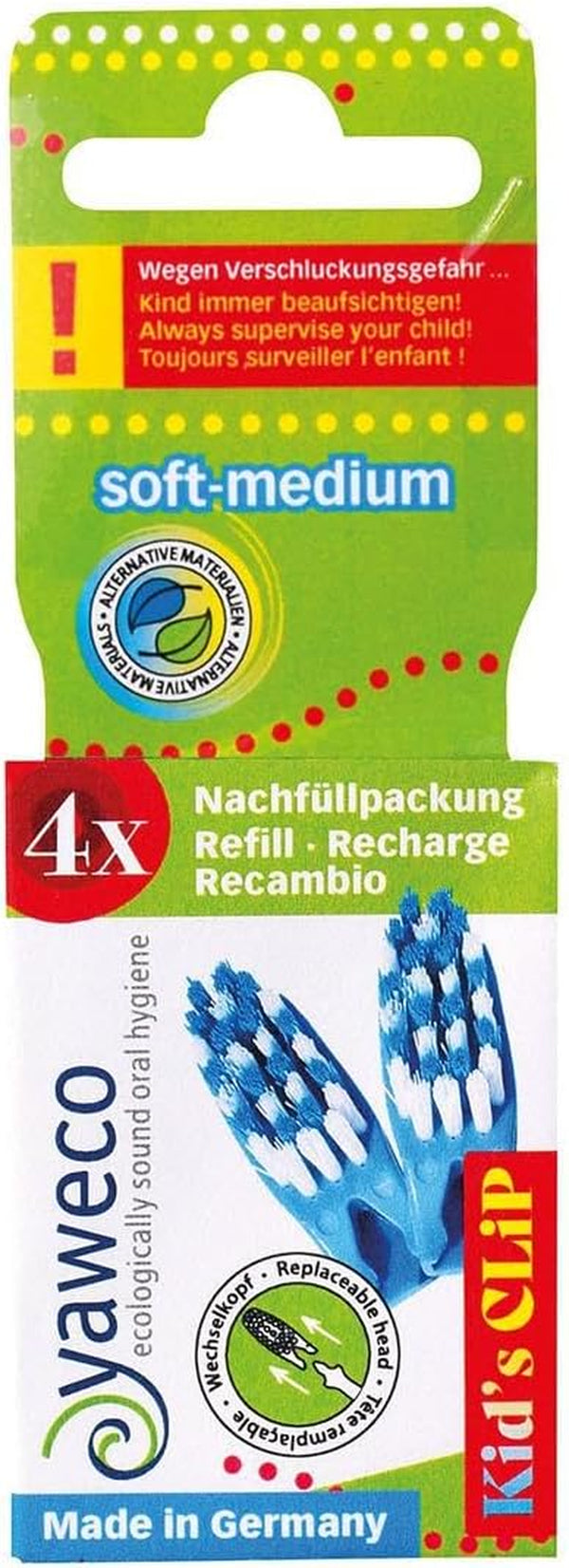 : Kid'S Clip 4X Replacement Heads Refill Pack Soft Medium