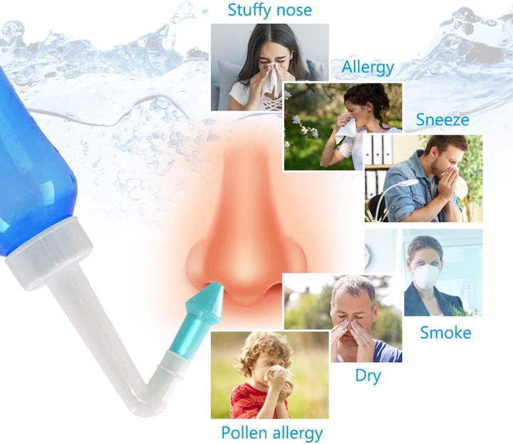 Nasal Rinse Salt, 120 Packs Nasal Irrigation Salt, Cleaning Mix Portable Sinus Rinse Salt, Natural Nasal Sinus Rinse Refill Packets Sinus Relief, Nose Wash Salt for Nasal Wash Irrigation