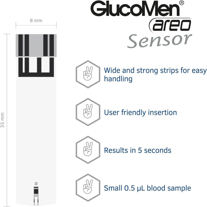 Glucomen AREO Test Strips (50 Strips) - Accurate Glucose Monitoring