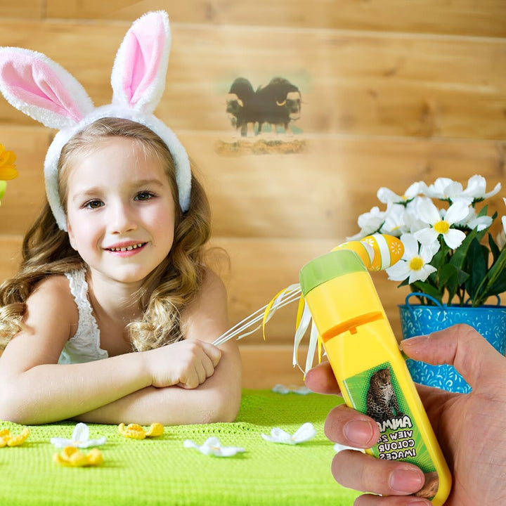 Projection Flashlight Adjustable Educational Interactive Projection Torch for Boys and Animal Pattern Cognition for Brain Exercise and Fun Learning