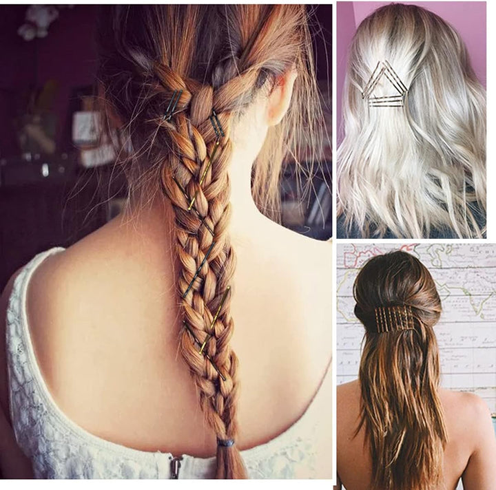 Bobby Pins, 200Count Brown Hair Pins Hair Grips with Box for Women Lady Girls Kids Kirby Grips Invisible Wave Hairgrip Barrette Hairclip Bulk Hair Accessories (Brown 5.2CM)