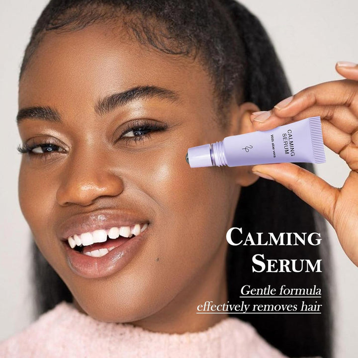 Facial Hair Removal Cream for Women, Ladies Body and Face Hair Remover Cream for Sensitive Skin, Upper Lip, Chin & Cheeks + Calming Serum, 8-Minute Fast Acting Gentle Painless Depilatory Creams Kit