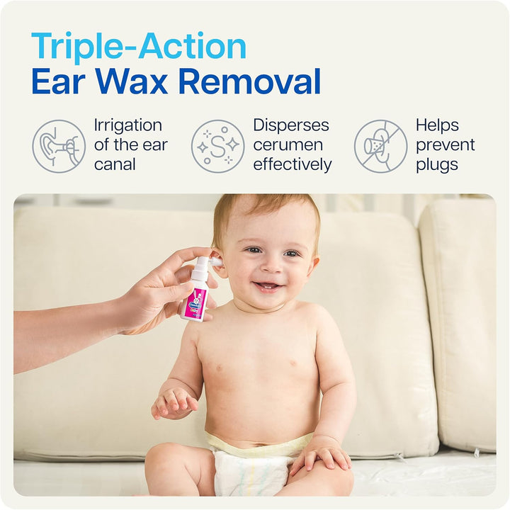 ® Cleanears Baby | Fast-Acting Ear Wax Removal Spary | Breaks down & Dissolves Earwax in Just 1 Treatment | Clinically Proven to Be 300% More Effective W/Mineral Oil | Gentle&Safe | 15ML