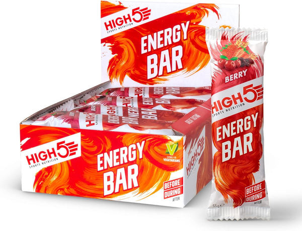 Energy Bars - High Carb Energy Bars for Running, Cycling & Hiking - Vegan Oat Bars with Real Fruits - Healthy Snacks for Adults - Snack Bars Multipack for Training & Racing (12X55G, Berry)