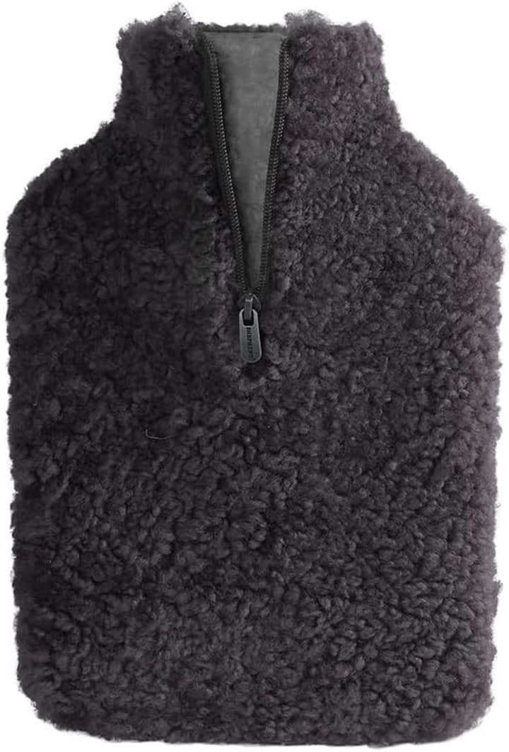 | Kerri Genuine Sheepskin Luxurious Hot Water Bottle Cover | Large W:22Cm X H:34Cm (Carbon)