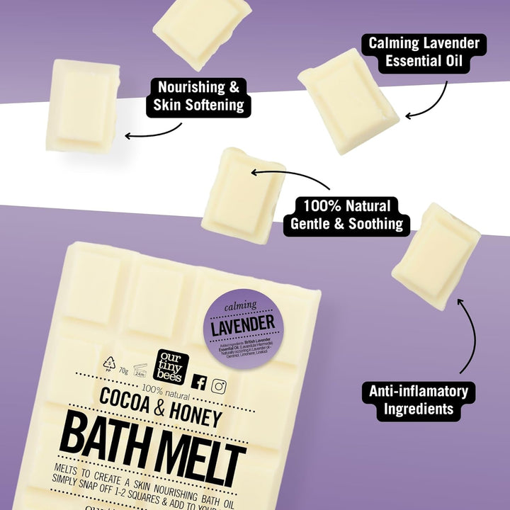 Bath Melt - Bath Oil, 24 Uses, Lavender Cocoa & Honey Bath Melt -  Skincare
