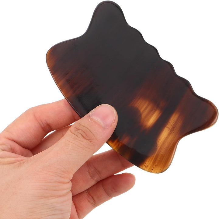 Natural Ox Horn Gua Sha Tool for Face and Body Massage, Portable Scraping Board for Neck and Back Muscle Relief, Lightweight Buffalo Horn Facial Massager for Home and Travel