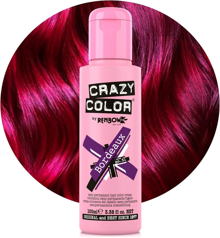 Vibrant Vermillion Red Semi-Permanent Hair Dye. Highly Pigmented Scarlet Red Conditioning & Oil Nourishing Vegan Formula | No Bleach or Ammonia | 100Ml