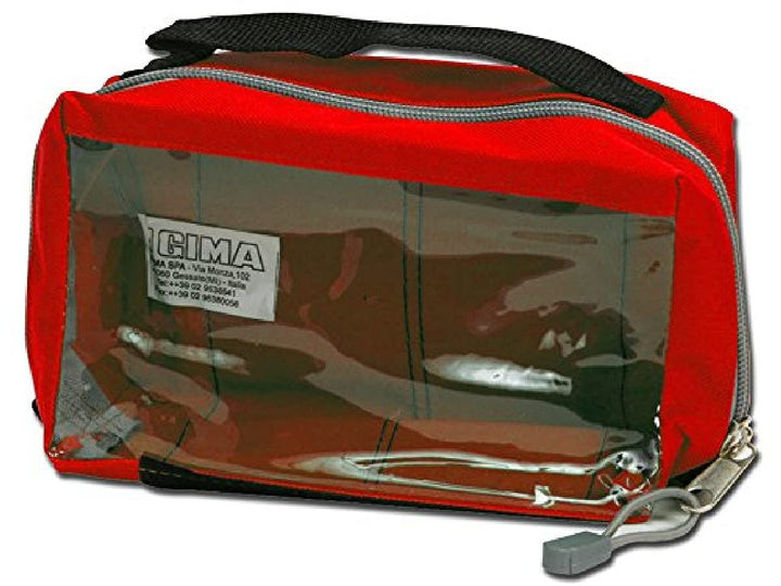 E1 Squared Pouch with Window and Handle, Blue