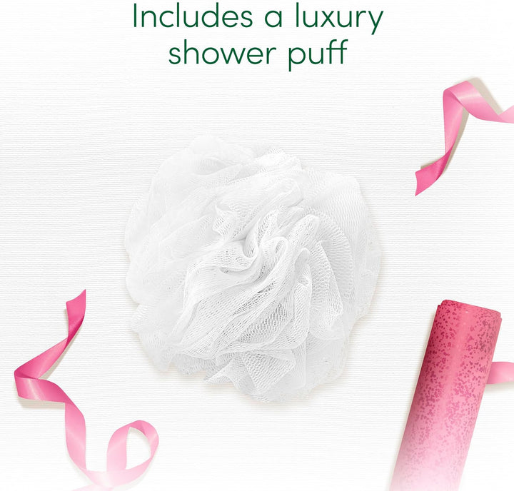 Shower Gel Duo Collection Gift Set with Two Shower Gels and a Luxury Shower Puff Perfect Gifts for Her 2 Piece