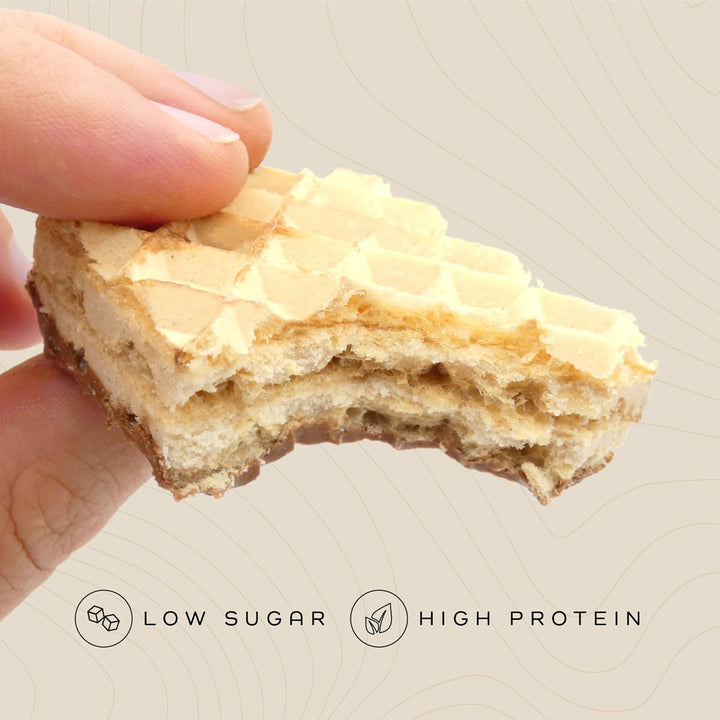 Vanilla Protein Wafers - 5X 2-Wafer Packs - High Protein, Low Sugar, 6000Mg Collagen, 166 Kcal, High Fibre - Fitness Snack for Women - Skin, Joint & Nail Support, Healthytreat