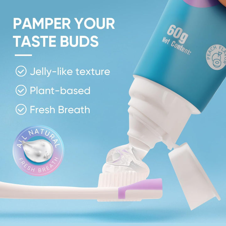 Tongue Cleaner Gel with Tongue Brush – Fresh Breath Oral Care Kit – Tongue Scraper Gel Set for Bad Breath Removal, Maintain Oral Health