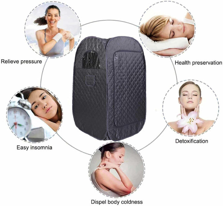 Sauna Tent Only, Sauna Box,Steam Room,Full Body Foldable One Person Spa Room for Detox Therapy without Steamer,Sweat Tent,No Include Steam Generator（Recommended to Use under 6.3Ft in Height.）