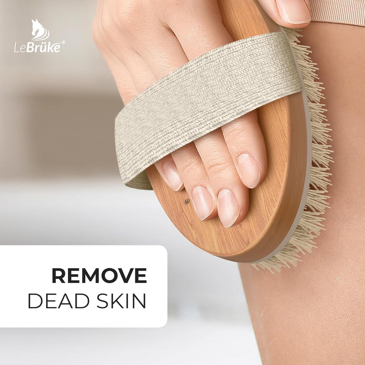® Dry Body Brush - with Practical Storage Bag - Perfect for Removing Dead Skin - Exfoliating Bath Brush