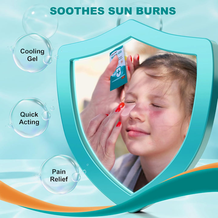 Burn Gel - 25 Packs First Aid Burns Care Scalds Sunburn Dressings Cooling Gel