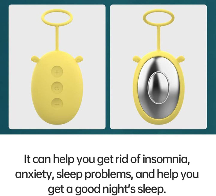 Sleep Aid Device Handheld Sleeping Device Anxiety Relief Sleep Instrument Deep Sleep Physical Massage Aid Sleep Device for Insomnia Yellow