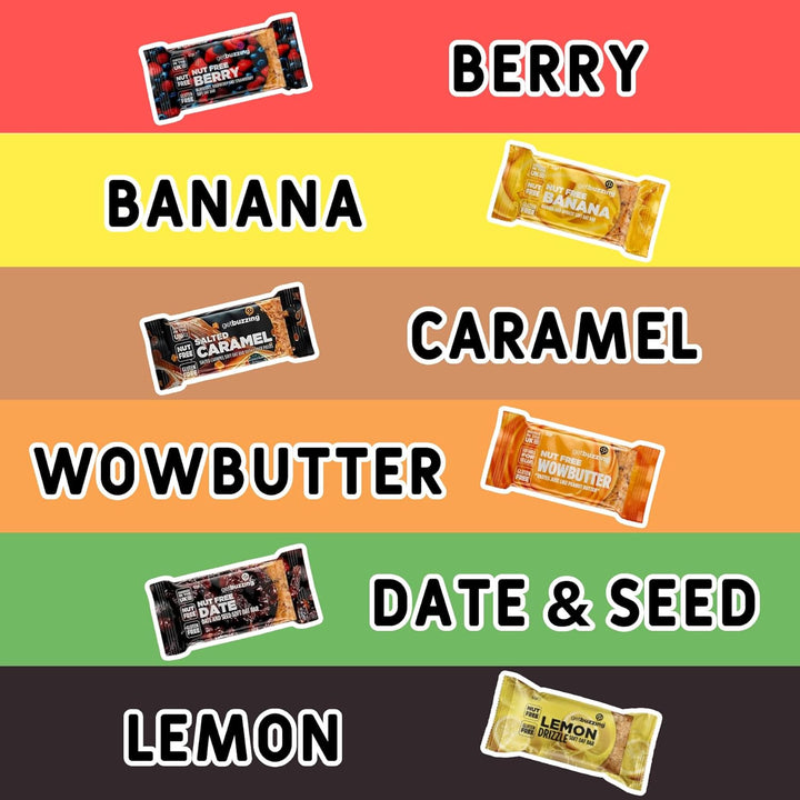 Nut Free Oat Flapjack Healthy Snack & Energy Bars - Running,Gym, Cycling - Breakfast Snack - Made in the UK - Date & Seed Pack of 20 X 62G Bars