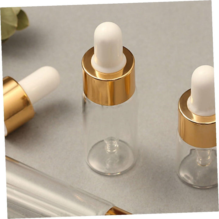 10Pcs Leakproof Glass Dropper Bottles Clear Essential Oil Containers Portable Travel Storage with Tops for Perfume and Aromatherapy