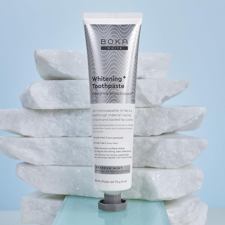 Fluoride Free Nano Hydroxyapatite Toothpaste - Adult & Kids - Appropriate for Sensitive Teeth, Whitening* - No Sulfates & Parabens - Natural Flavors & Vegan - Refresh Mint (113G) 1Pk