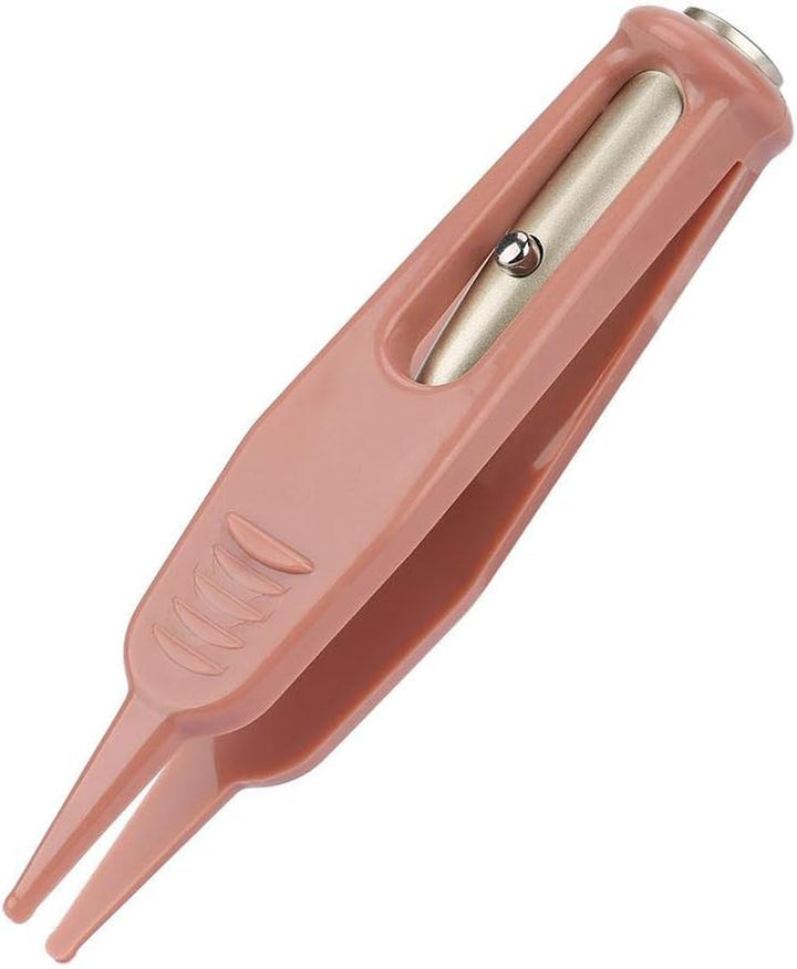 Baby Nasal Tweezer, Anti-Skid Safety Round-Head Baby Cleaning Tweezers Ear Nose Navel Cleaner Clip Tool with LED Light