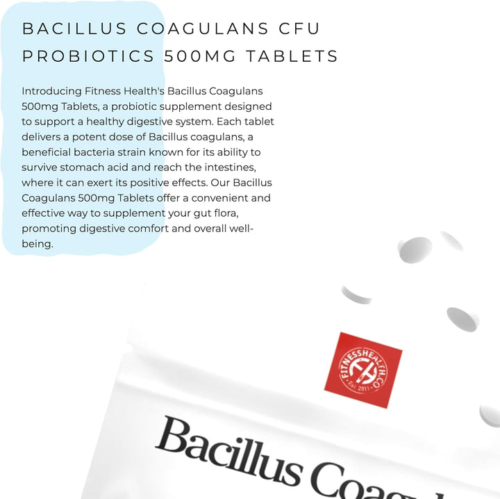 Bacillus Coagulans CFU 120 Tablets 500MG | Vegan Multi-Strain Live Digestive Enzyme Supplement for Men & Women | Help in Immune Support & Better Gut Health