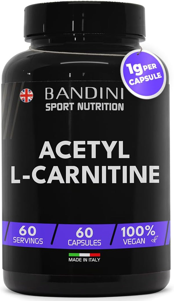 ® Acetyl L-CARNITINE 1000Mg per Serving | 60 Vegan Capsules (2 Months Supply) | High Strength ALCAR | L Carnitine Tartrate Natural Energiser | Improves Sports Performance & Metabolism | Non-Gmo