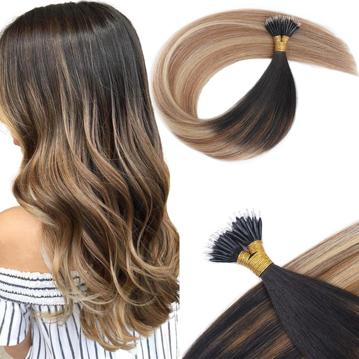 1000 Nano Rings - 3Mm Silicone Lined Hair Extension Beads - Dark Brown