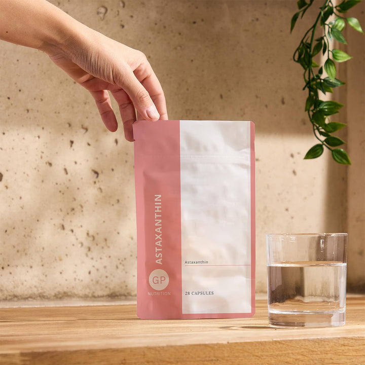 GP Nutrition Astaxanthin - Super Antioxidant Haematococcus Pluvialis, 100% Pure, Natural & Bioavailable, 28 Capsules (4 Weeks Supply)
