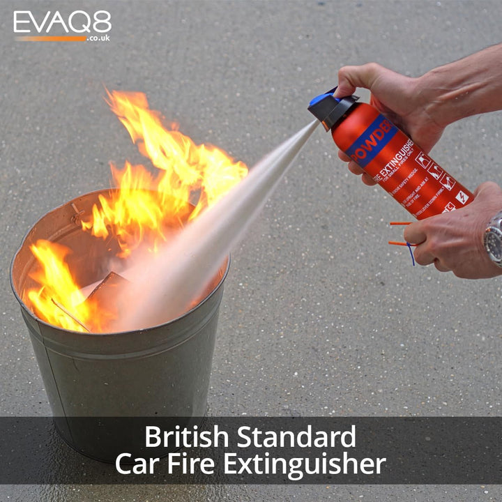 Advanced Car Safety Kit with Extinguisher and Torch UK Standard Parts Includes Warning Triangle, First Aid Kit, Emergency Blanket, Safety Hammer, Torch, High Visibility Vest, Carry Bag