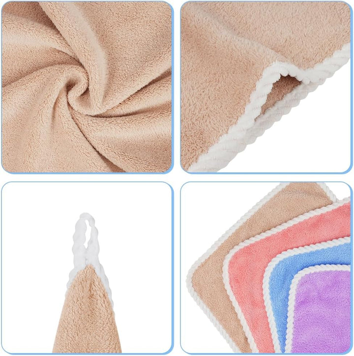 6 PCS Flannel Face Cloth, 30X30Cm Soft Face Flannels, Baby Flannels Wash Towels Quick Dry, Reusable Face Body Squares for Newborns and Infants
