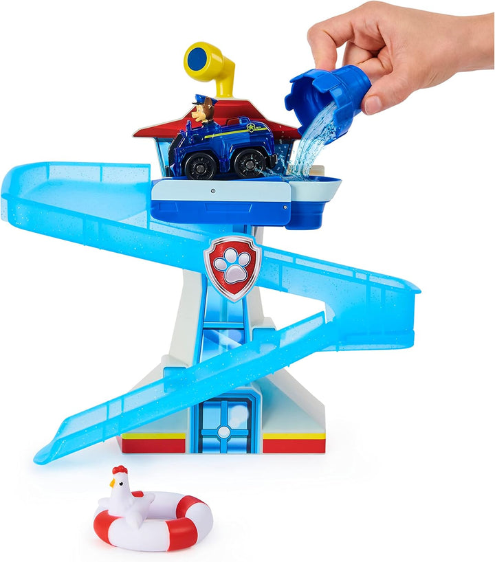 Adventure Bay Bath Playset with Light-Up Chase Vehicle, Bath Toy for Kids Aged 3 and Up