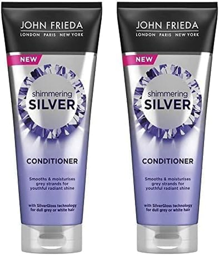 Shimmering Silver Conditioner 250 Ml, Toning Conditioner for Dull Grey or White Hair, Conditioner for Silver Hair with Silvergloss Technology