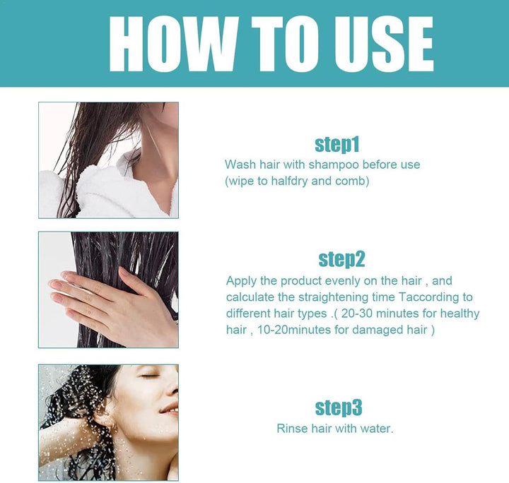 Hair Straightening Cream | 1.35Fl.Oz Hair Straightener Cream | Straightening Hair Cream with Comb | Professional Smoothing Softening Hair Perm Kit | Silk & Gloss Hair Repair Damaged Hair Curly Hair