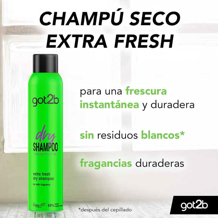 Dry Shampoo Instant Fresh up Extra Fresh 200 Ml, Cleans & Refreshes, Instant Fresh Up, for 48H Fragrance, Hair Dry Shampoo, Vegan Formula
