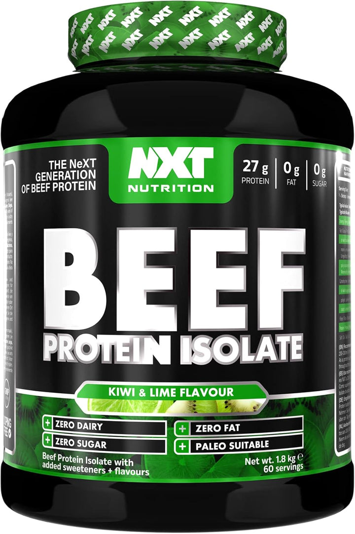 Beef Protein Isolate Powder - Protein Powder High in Natural Amino Acids - Paleo, Keto Friendly - Dairy and Gluten Free - Muscle Recovery | 1.8Kg | Ice Blast