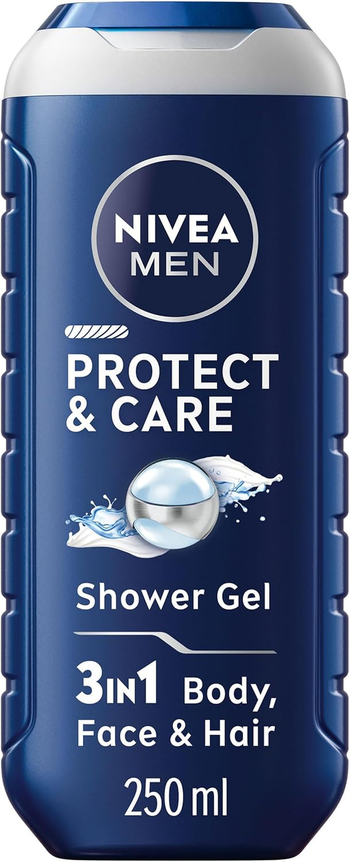 Protect & Care Shower Gel (250 Ml), Moisturising 3-In-1 Body Wash for Men with Aloe Vera, Energising  Shower Gel