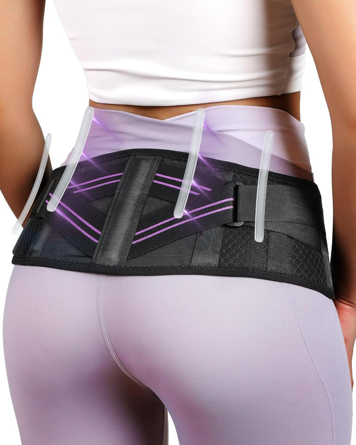 Sacroiliac Support Belt with Extra Support Stays, Hip Support for Women for Pelvic, Leg, Hip, SI Joints, Sciatic Pain Relief, Lower Back Support for Women, Trochanteric Belt, 360°Anti-Slip