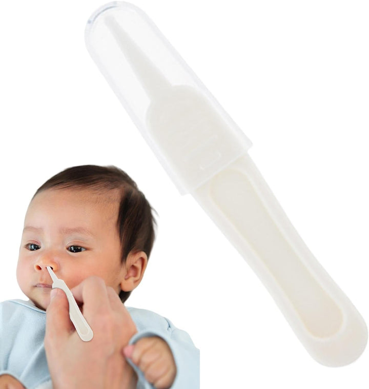 Nose Cleaning Tweezers, Kid Booger Picker - round Head Ear Nose Cleaner Clip - Booger Remover with Transparent Lid for Sticky and Dried Boogers in Children